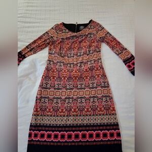 Vince Camuto 3/4 Sleeve Midi Dress Size 4